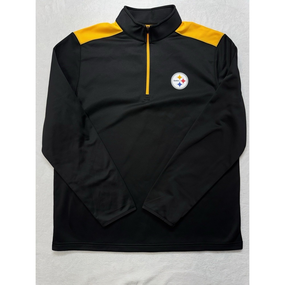 Pittsburg Steelers 1/4 Zip Pullover Men's XL NFL Team Apparel Long-Sleeve